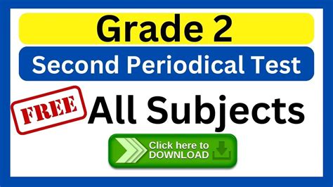 2ND PERIODICAL EXAM IN ALL SUBJECTS Grade .
